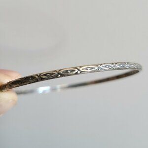 Sterling silver 925 Mexico etched bangle/bracelet